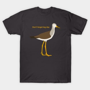 Don’t Forget Leg Day - Yellowlegs Sandpiper Birdwatching Design T-Shirt